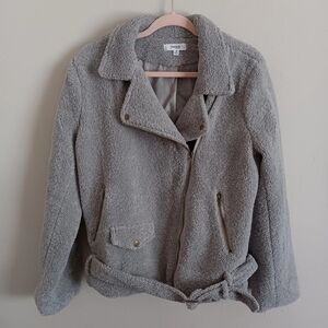 Hashttag In Trend Teddy Moto Biker Jacket